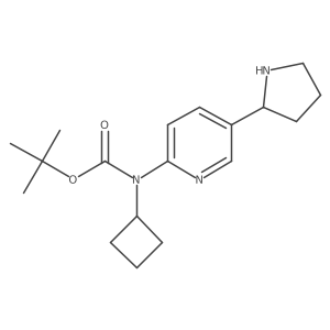 tert-Butyl cyclobutyl(5-(pyrrolidin-2-yl)pyridin-2-yl)carbamate Structure