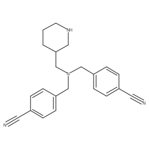 4-[[(4-Cyanophenyl)methyl-(piperidin-3-ylmethyl)amino]methyl]benzonitrile结构式