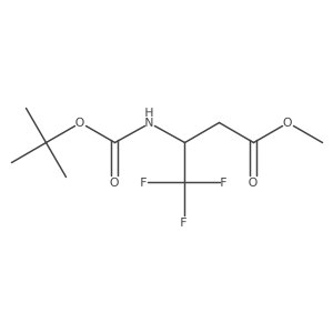 Butanoic acid, 3-[[(1,1-dimethylethoxy)carbonyl]amino]-4,4,4-trifluoro-, methyl ester Structure