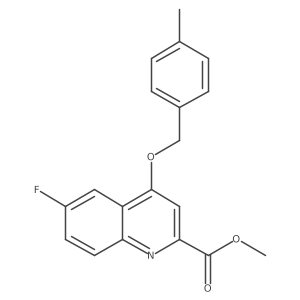 Methyl 6-fluoro-4-((4-methylbenzyl)oxy)quinoline-2-carboxylate Structure