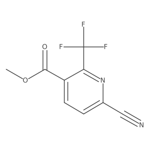 Methyl 6-cyano-2-(trifluoromethyl)nicotinate结构式
