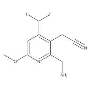 2-(Aminomethyl)-4-(difluoromethyl)-6-methoxypyridine-3-acetonitrile Structure