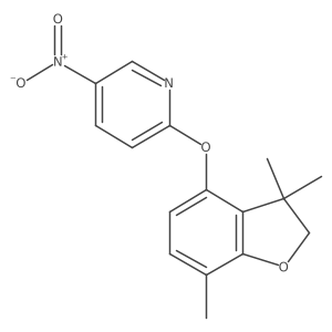 5-Nitro-2-[(3,3,7-trimethyl-2,3-dihydro-1-benzofuran-4-yl)oxy]pyridine Structure