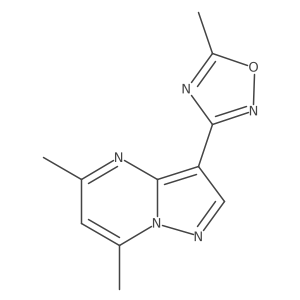 Pyrazolo[1,5-a]pyrimidine,5,7-dimethyl-3-(5-methyl-1,2,4-oxadiazol-3-yl)-结构式
