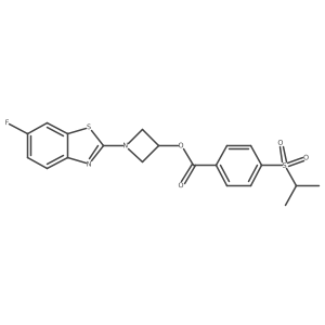 1-(6-Fluorobenzo[d]thiazol-2-yl)azetidin-3-yl 4-(isopropylsulfonyl)benzoate结构式