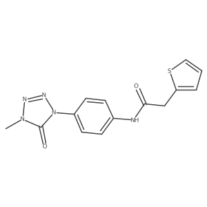 N-(4-(4-methyl-5-oxo-4,5-dihydro-1H-tetrazol-1-yl)phenyl)-2-(thiophen-2-yl)acetamide Structure