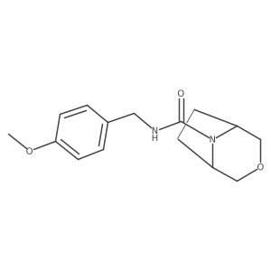 (1R,5S)-N-(4-methoxybenzyl)-3-oxa-8-azabicyclo[3.2.1]octane-8-carboxamide结构式