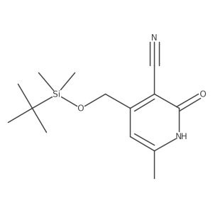 4-(((Tert-butyldimethylsilyl)oxy)methyl)-6-methyl-2-oxo-1,2-dihydropyridine-3-carbonitrile结构式