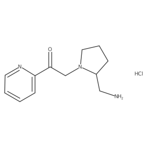 2-(2-(Aminomethyl)pyrrolidin-1-yl)-1-(pyridin-2-yl)ethanone hydrochloride结构式