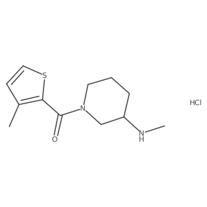 (3-(Methylamino)piperidin-1-yl)(3-methylthiophen-2-yl)methanone hydrochloride结构式