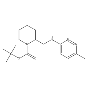 tert-Butyl 2-(((6-methylpyridazin-3-yl)amino)methyl)piperidine-1-carboxylate结构式