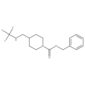 Benzyl 4-(((trifluoromethyl)amino)methyl)piperidine-1-carboxylate结构式
