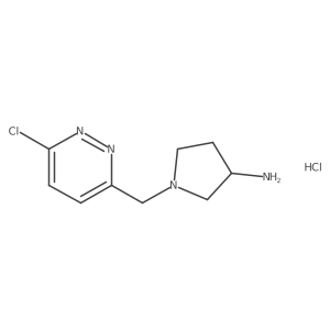 (S)-1-((6-chloropyridazin-3-yl)methyl)pyrrolidin-3-amine hydrochloride Structure