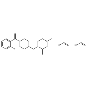 (4-((2,4-Dimethylpiperazin-1-yl)methyl)piperidin-1-yl)(2-fluorophenyl)methanone diformate结构式