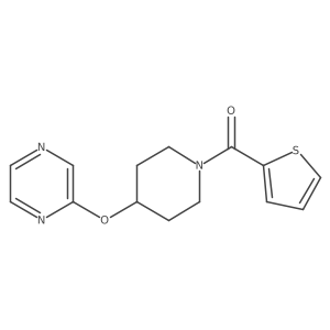 (4-(Pyrazin-2-yloxy)piperidin-1-yl)(thiophen-2-yl)methanone Structure