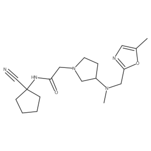 N-(1-cyanocyclopentyl)-2-(3-{methyl[(5-methyl-1,3-oxazol-2-yl)methyl]amino}pyrrolidin-1-yl)acetamide Structure