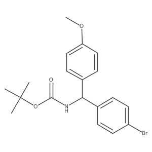 tert-butyl N-[(4-bromophenyl)-(4-methoxyphenyl)methyl]carbamate结构式