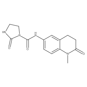N-(1-methyl-2-oxo-1,2,3,4-tetrahydroquinolin-6-yl)-2-oxoimidazolidine-1-carboxamide结构式