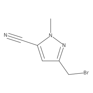 3-(bromomethyl)-1-methyl-1H-pyrazole-5-carbonitrile Structure
