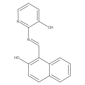 2-[(2-Hydroxy-naphthalen-1-ylmethylene)-amino]-pyridin-3-ol结构式
