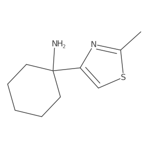 1-(2-Methyl-1,3-thiazol-4-yl)cyclohexan-1-amine结构式