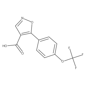 5-[4-(Trifluoromethoxy)phenyl]-1,2-oxazole-4-carboxylic acid结构式