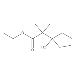 Ethyl 2,2-dimethyl-3-ethyl-3-hydroxypentanoate结构式