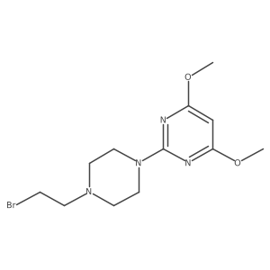 Pyrimidine, 2-[4-(2-bromoethyl)-1-piperazinyl]-4,6-dimethoxy-结构式