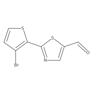 2-(3-Bromothiophen-2-yl)thiazole-5-carbaldehyde Structure