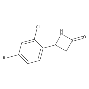 4-(4-Bromo-2-chlorophenyl)azetidin-2-one结构式