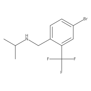 (4-Bromo-2-trifluoromethyl-benzyl)-isopropyl-amine Structure