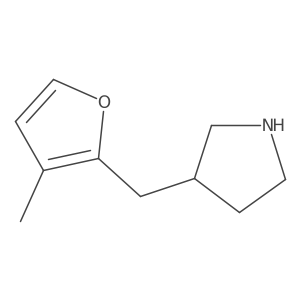 3-[(3-Methylfuran-2-yl)methyl]pyrrolidine结构式