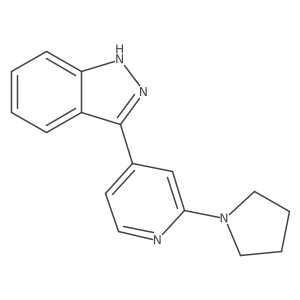 3-[2-(1-Pyrrolidinyl)-4-pyridinyl]-1H-indazole Structure