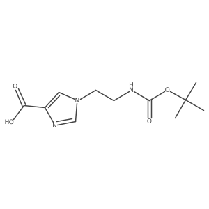 1-(2-{[(tert-butoxy)carbonyl]amino}ethyl)-1H-imidazole-4-carboxylic acid Structure