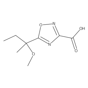 5-(2-Methoxybutan-2-yl)-1,2,4-oxadiazole-3-carboxylic acid结构式