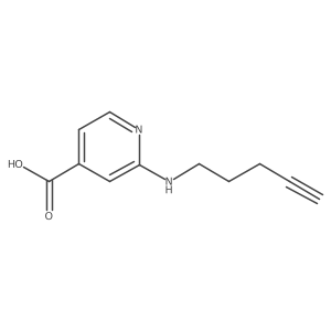 2-[(Pent-4-yn-1-yl)amino]pyridine-4-carboxylic acid结构式