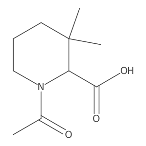 1-Acetyl-3,3-dimethylpiperidine-2-carboxylic acid Structure