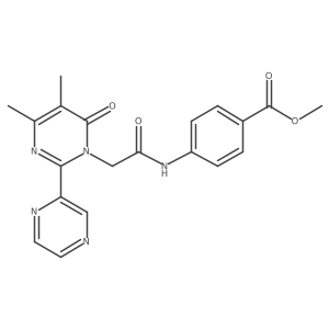 Methyl 4-{2-[4,5-dimethyl-6-oxo-2-(pyrazin-2-YL)-1,6-dihydropyrimidin-1-YL]acetamido}benzoate结构式