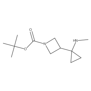 Tert-butyl 3-[1-(methylamino)cyclopropyl]azetidine-1-carboxylate Structure