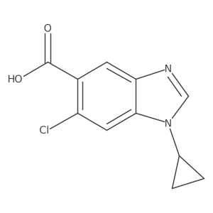 6-Chloro-1-cyclopropyl-1H-benzo[d]imidazole-5-carboxylic acid Structure
