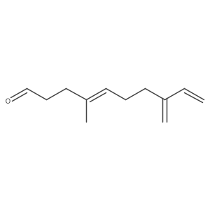 (E)-4-Methyl-8-methylenedeca-4,9-dienal结构式