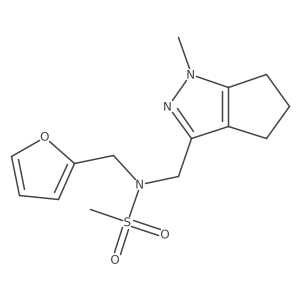 N-(furan-2-ylmethyl)-N-((1-methyl-1,4,5,6-tetrahydrocyclopenta[c]pyrazol-3-yl)methyl)methanesulfonamide Structure