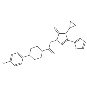 1-(2-(4-(4-chlorophenyl)piperazin-1-yl)-2-oxoethyl)-4-cyclopropyl-3-(furan-2-yl)-1H-1,2,4-triazol-5(4H)-one Structure
