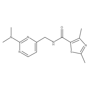 N-((2-(dimethylamino)pyrimidin-4-yl)methyl)-2,4-dimethylthiazole-5-carboxamide结构式