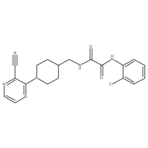 N1-(2-chlorophenyl)-N2-((1-(3-cyanopyrazin-2-yl)piperidin-4-yl)methyl)oxalamide结构式