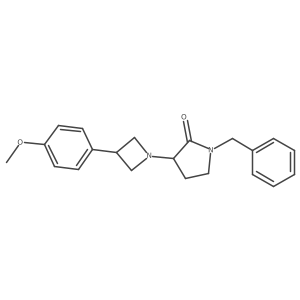 1-Benzyl-3-[3-(4-methoxyphenyl)azetidin-1-yl]pyrrolidin-2-one Structure