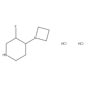 4-(Azetidin-1-yl)-3-fluoropiperidine dihydrochloride结构式