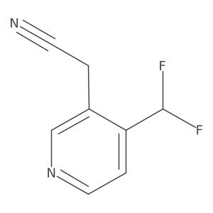 2-(4-(Difluoromethyl)pyridin-3-yl)acetonitrile Structure