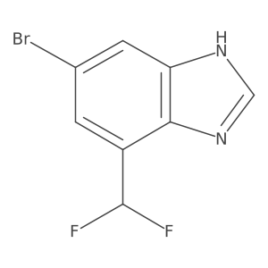 6-bromo-4-(difluoromethyl)-1H-1,3-benzodiazole结构式