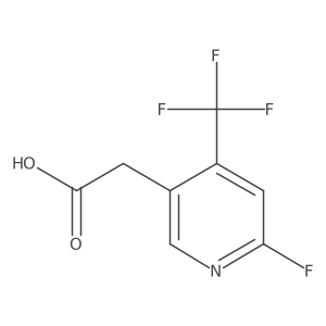 2-[6-Fluoro-4-(trifluoromethyl)pyridin-3-yl]acetic acid结构式